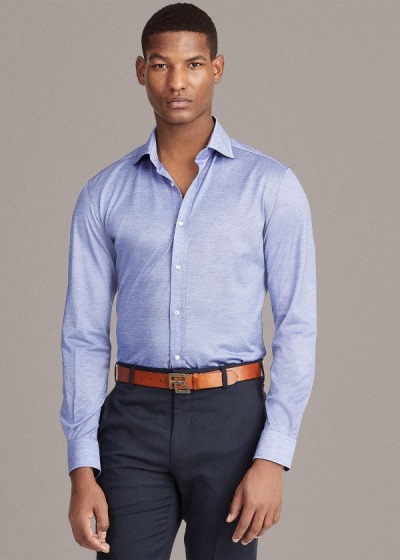 Men's Ralph Lauren Tailored Fit Knit Shirts | 781035TOA